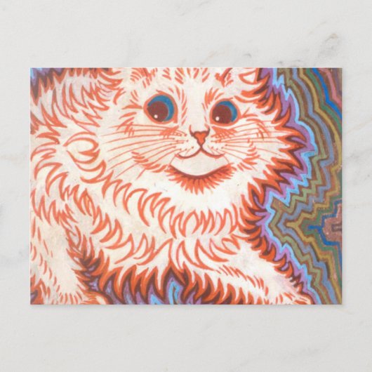 Psychedelic Cat van Louis Wain Briefkaart (Voorkant)