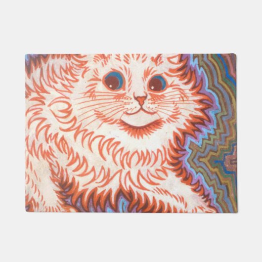  Psychedelic Cat van Louis Wain Deurmat (Voorkant)