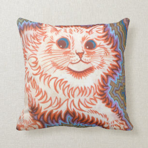 Psychedelic Cat van Louis Wain Kussen