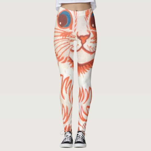  Psychedelic Cat van Louis Wain Leggings (Voorkant)