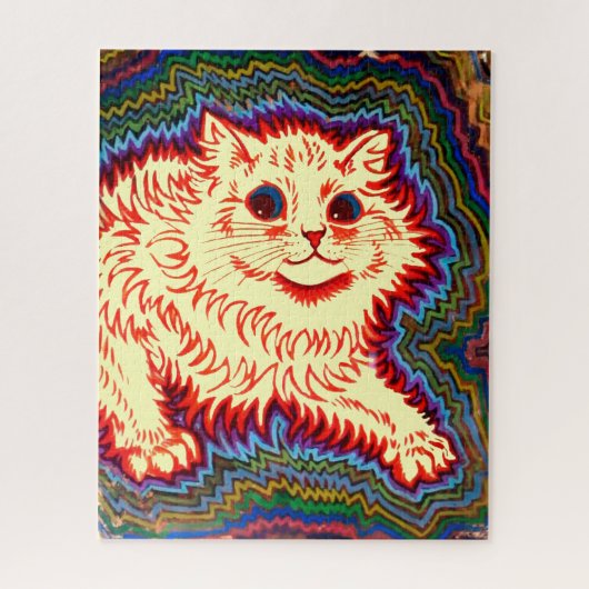  Psychedelic Cat van Louis Wain Legpuzzel (Verticaal)