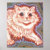  Psychedelic Cat van Louis Wain Poster (Voorkant)