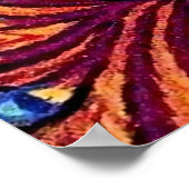 "Psychedelic Cat" van Louis Wain Poster (Hoek)