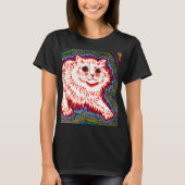  Psychedelic Cat van Louis Wain T-shirt (Voorkant)