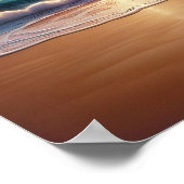 Psychedelic Celestial Sunset Beach Landschap Poster (Hoek)