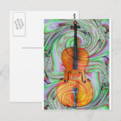 Psychedelic Cello Briefkaart (Voorkant / Achterkant)