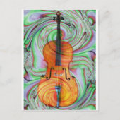 Psychedelic Cello Briefkaart (Voorkant)