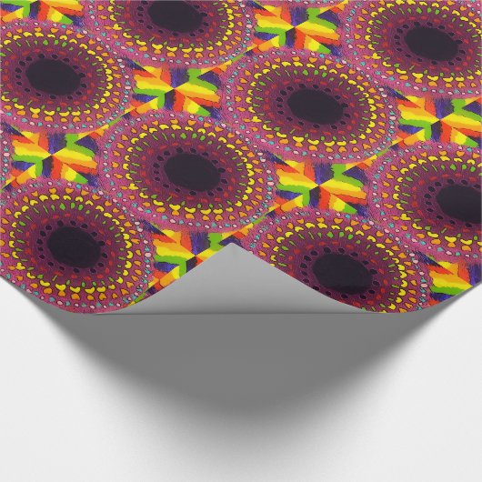 Psychedelic Chakras Wrapping Paper Cadeaupapier (Hoek)
