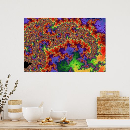 Psychedelic Chaos Poster (Keuken)