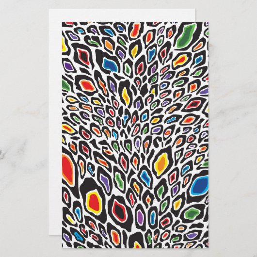 Psychedelic Cheetah Briefpapier (Voorkant / Achterkant)