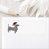 Psychedelic Cheetah Dachshund Etiket (Insitu)