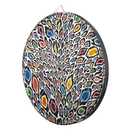 Psychedelic Cheetah Dartbord (Voorkant Rechts)