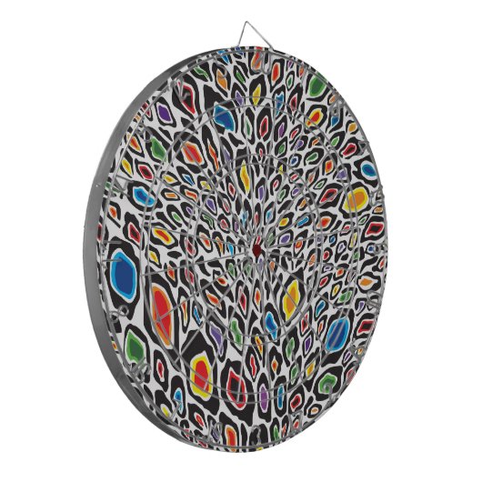 Psychedelic Cheetah Dartbord (Voorkant Links)