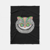 Psychedelic Cheshire Cat Fleece Deken (Voorkant)