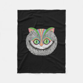 Psychedelic Cheshire Cat Fleece Deken