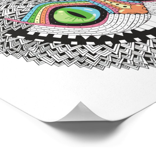 Psychedelic Cheshire Cat Poster (Hoek)