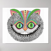 Psychedelic Cheshire Cat Poster (Voorkant)