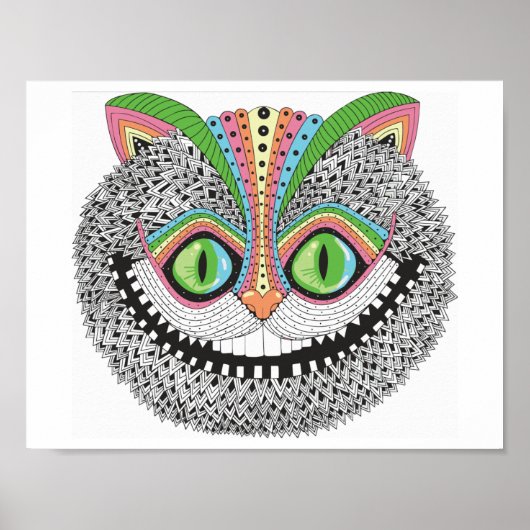 Psychedelic Cheshire Cat Poster (Voorkant)