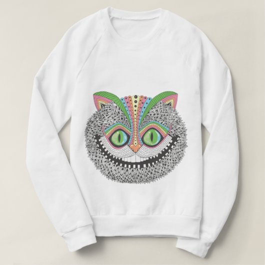 Psychedelic Cheshire Cat Trui (Design voorkant)