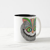 Psychedelic Cheshire Cat Tweekleurige Koffiemok (Voorkant rechts)