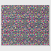 Psychedelic Christmas Wrapping Paper Cadeaupapier (Vlak)