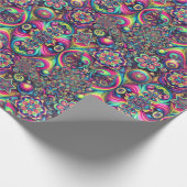 Psychedelic Christmas Wrapping Paper Cadeaupapier (Hoek)