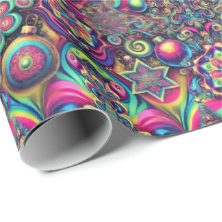 Psychedelic Christmas Wrapping Paper Cadeaupapier