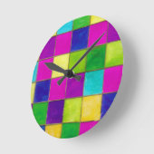 Psychedelic, Church Glas in lood Neon Hippie Ronde Klok (Hoek)