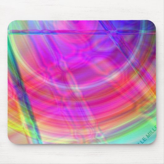 Psychedelic Circle Mousepad Muismat (Voorkant)