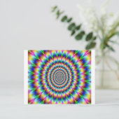 Psychedelic Circle Moving Illusion Dazzling Briefkaart (Staand voorkant)