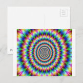 Psychedelic Circle Moving Illusion Dazzling Briefkaart (Voorkant / Achterkant)