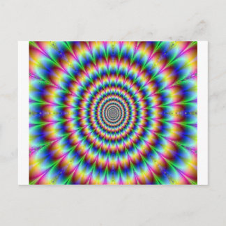Psychedelic Circle Moving Illusion Dazzling Briefkaart