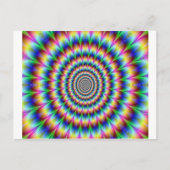 Psychedelic Circle Moving Illusion Dazzling Briefkaart (Voorkant)