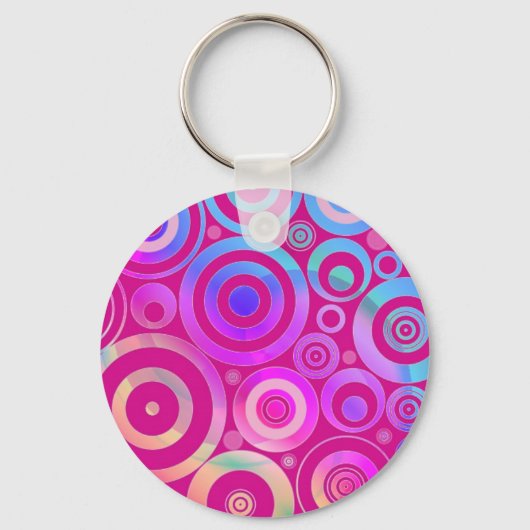 Psychedelic Circles Sleutelhanger (Voorkant)