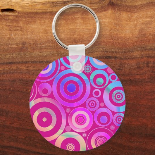 Psychedelic Circles Sleutelhanger (Voorkant)