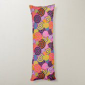 Psychedelic cirkels lichaam kussen (Achterkant (Verticaal))