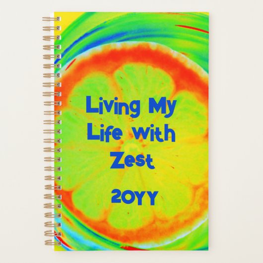 Psychedelic Citrus die mijn leven leidt met Zest Planner (Voorkant)