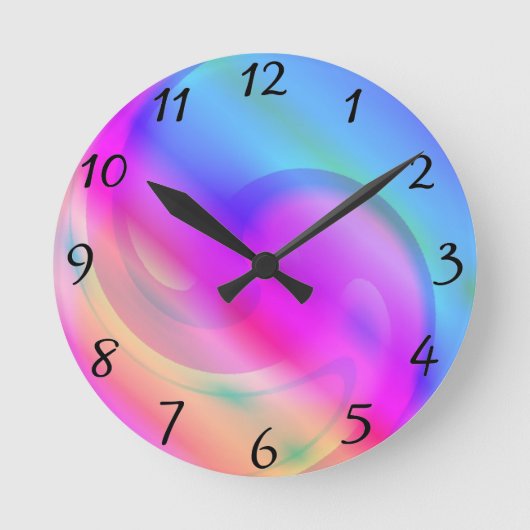 Psychedelic Clock Ronde Klok (Voorkant)
