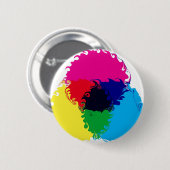 Psychedelic CMYK Ronde Button 5,7 Cm (Voorkant /achterkant)