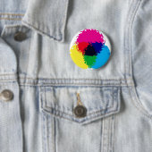 Psychedelic CMYK Ronde Button 5,7 Cm (In situ)