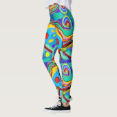 Psychedelic Cockerel: Kleurrijke strident cockerel Leggings (Links)