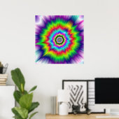 Psychedelic Color Explosion Poster (Thuiskantoor)