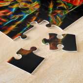 Psychedelic Colorful Abstract Fantasy Cat Legpuzzel (Zijkant)