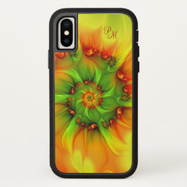 Psychedelic Colorful Abstract Fractal Art Initiale Case-Mate iPhone Case