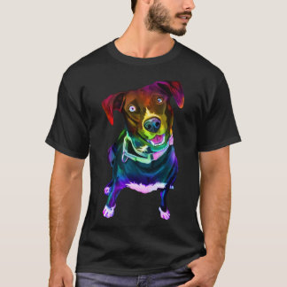 Psychedelic Colorful Canine Labrador Mix T-shirt
