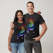 Psychedelic Colorful Canine Labrador Mix T-shirt (Unisex)