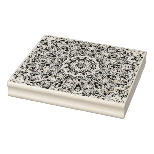 Psychedelic Colorful  Hippie Mandala Rubberstempel