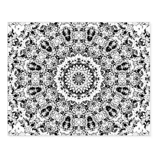 Psychedelic Colorful  Hippie Mandala Rubberstempel (Afrduk)