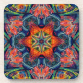 Psychedelic Colorful Kaleidoscope Patroon Bier Onderzetter (Voorkant)