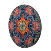 Psychedelic Colorful Kaleidoscope Patroon Dartbord (Voorkant Rechts)